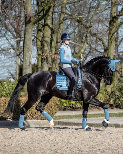 LeMieux Loire Ice Blue Dressage Pad | Horseback Riding with Satin Finish