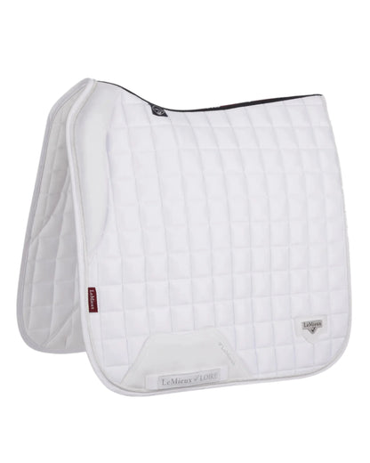 LeMieux Loire Dressage Square Saddle Pad - White - Equiflair: Premium Equestrian Comfort & Style