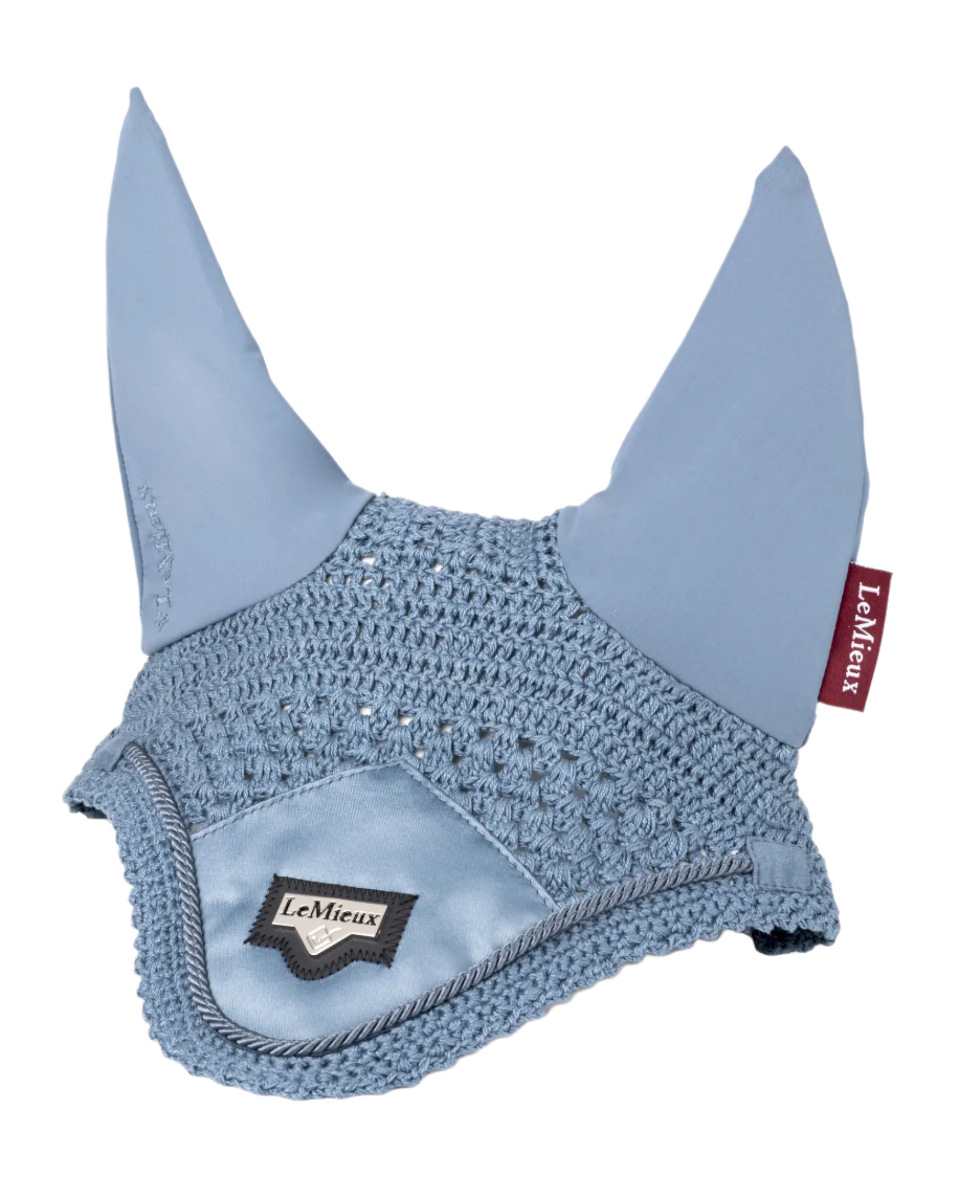Lemieux Loire Fly Hood - Ice Blue Horse Ear Net - Equine Fly Protection