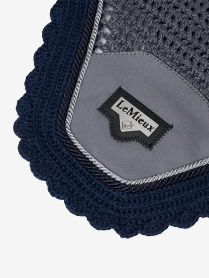 LeMieux Loire Fly Hood Twilight Grey - Stylish Horse Fly Protection Ear Net Equestrian Riding
