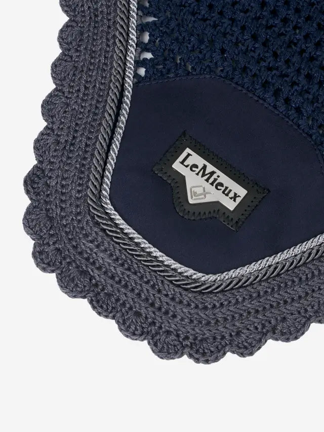 LeMieux Loire Fly Hood - Twilight Navy Horse Ear Net - Stylish Equestrian Fly Mask