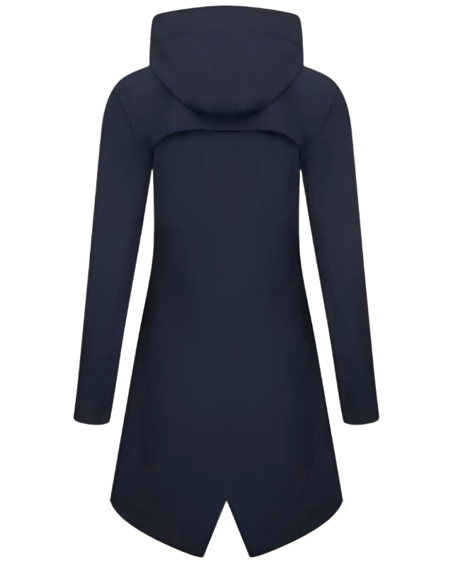 Lemieux Maisie Navy Riding Jacket - Lightweight, Water Resistant Ladies Coat with Hood & Vents