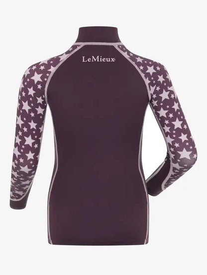 LEMIEUX Mini Base Layer - Fig - Kids Equestrian Long Sleeve Top with Star Design - Available at Equiflair