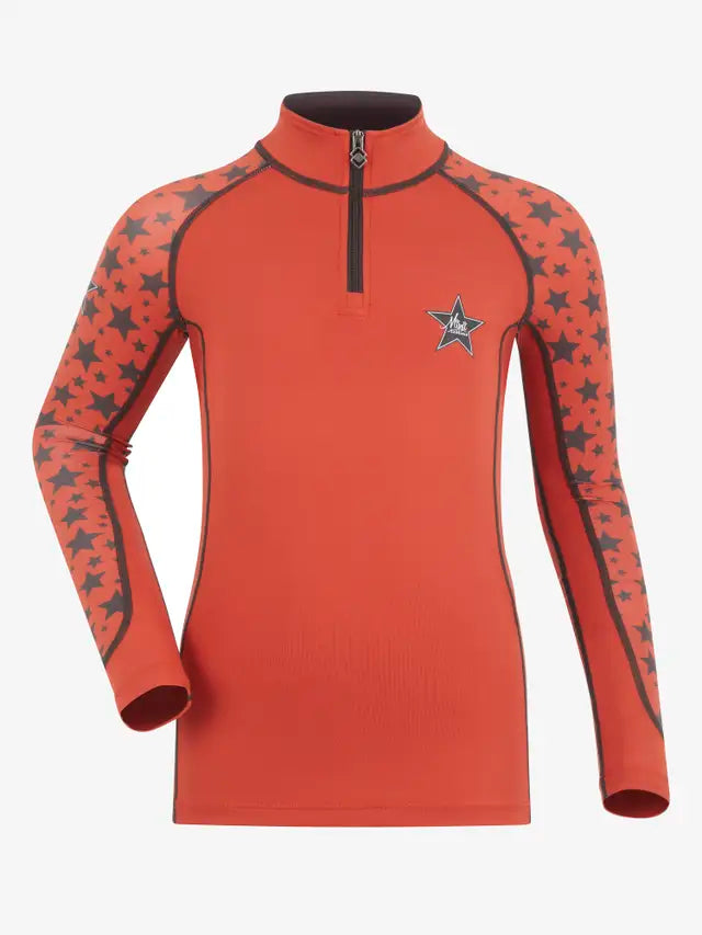 Lemieux Mini Sienna Base Layer - Sienna Kids Riding Shirt, Long Sleeve, Star Print. Equiflair UK
