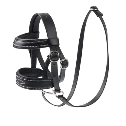 Lemieux Black Toy Pony Bridle: Miniature Leather Equestrian Tack for Kids Learning to TACK Up
