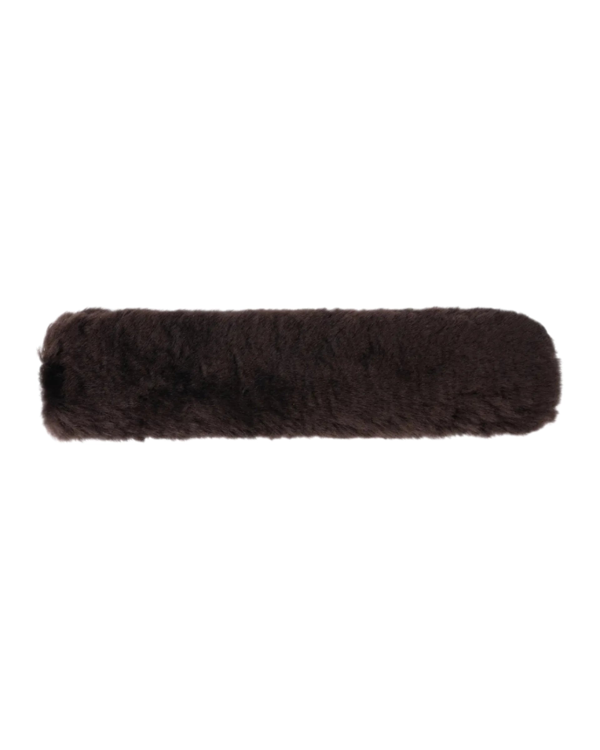 LEMIEUX SIMUWOOL Brown Noseband Cover - Faux Lambskin for Horse Bridle Nose Protection & Comfort
