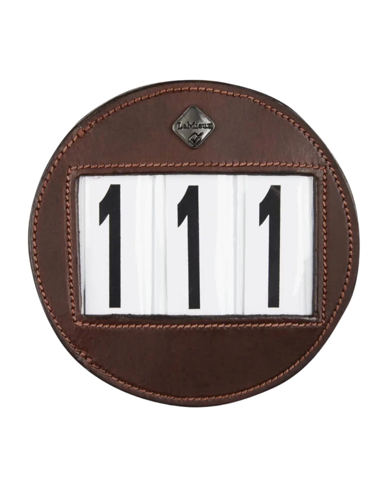 LeMieux Brown Bridle Number Holder - Equestrian Competition Essential