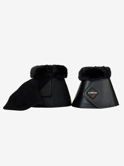 LEMIEUX Black Fleece Collar Over Reach Boots | Equestrian Horse Protection | Equiflair Saddlery