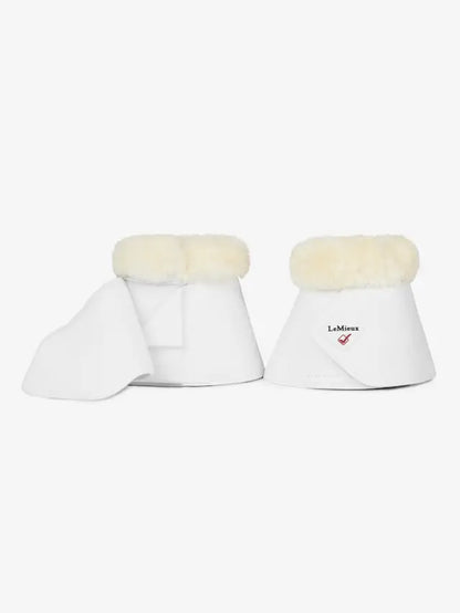 LeMieux White Fleece WrapAround Overreach Boots: Horse Riding Protection, Comfortable Fit. Equiflair Equestrian Gear