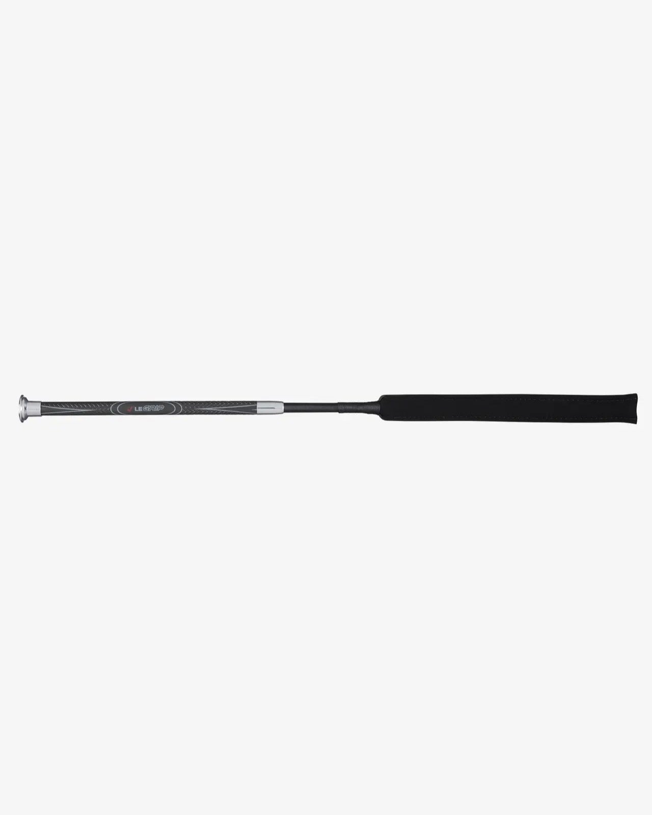 LeMieux Pro Baton Riding Whip - Black equestrian jumping crop with gel grip handle.