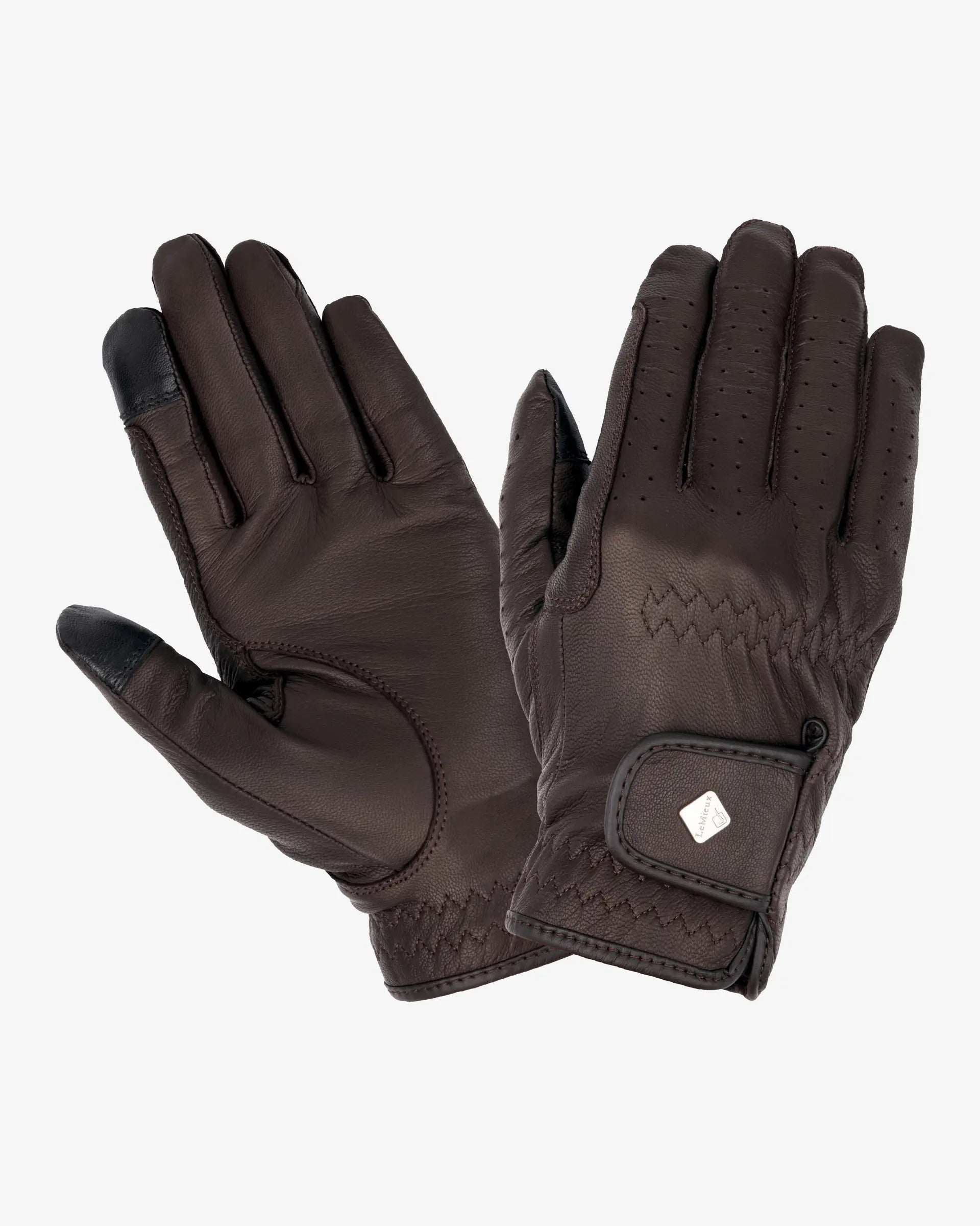 LeMieux Classic Leather Riding Gloves Brown
