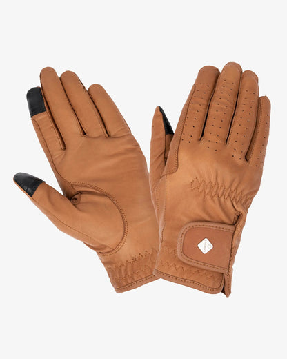 Lemieux Tan Leather Riding Gloves - Equestrian Touchscreen Gloves | Equiflair
