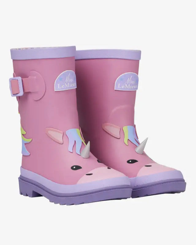 LEMIEUX Puddle Pals Kids Welly Unicorn - Equine Rain Boots for Children