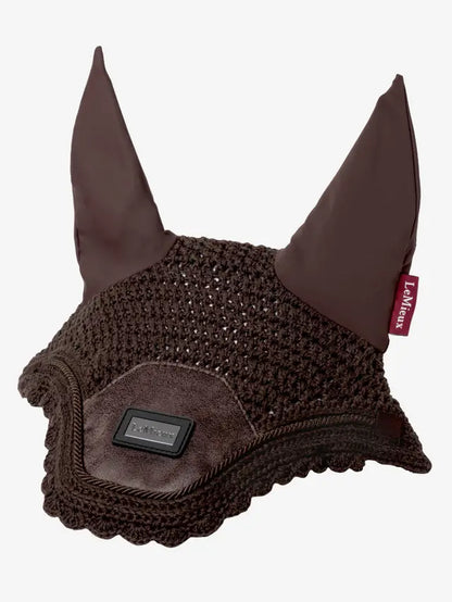 LeMieux Rhone Espresso Brown Fly Hood for Horse | Equestrian Fly Veil