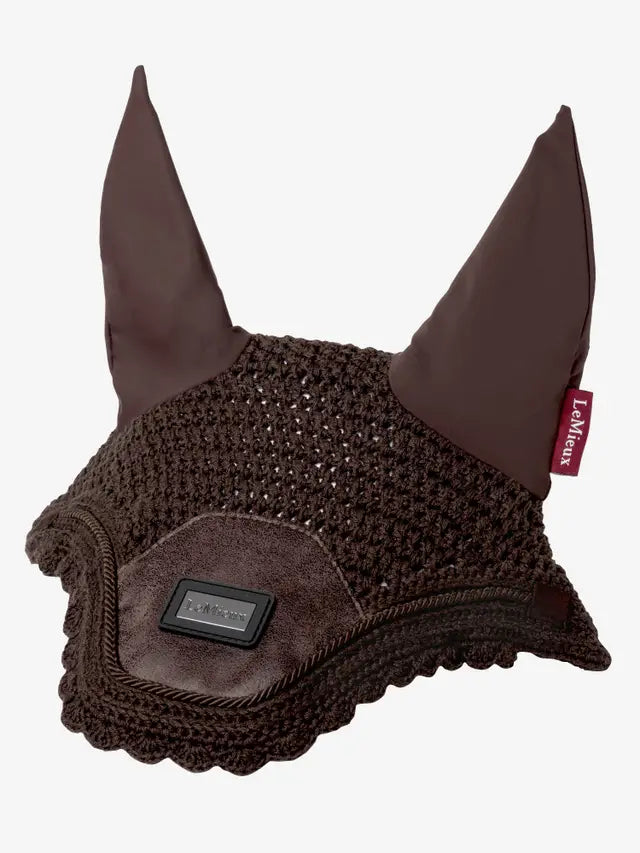 LeMieux Rhone Espresso Brown Fly Hood for Horse | Equestrian Fly Veil