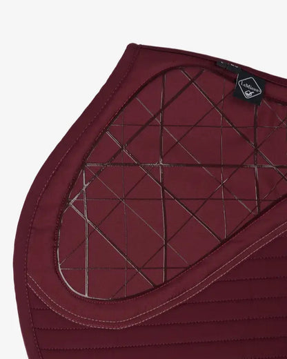 LeMieux Soft Shell Anti Slip Eurojump Square Burgundy Saddle Pad: Grip, Comfort, Style!
