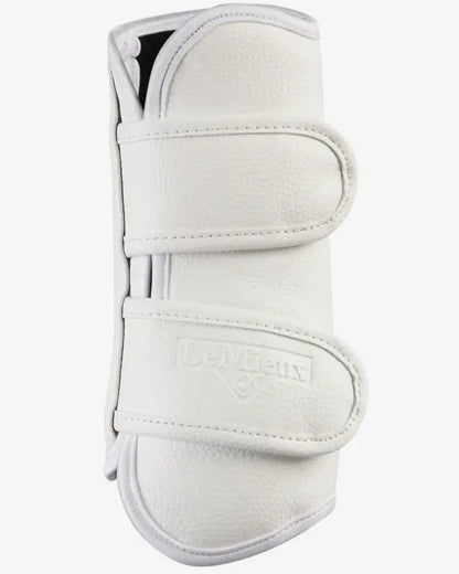 LeMieux White Schooling Boots - Horse Riding Protective Leg Gear for Schooling and Training