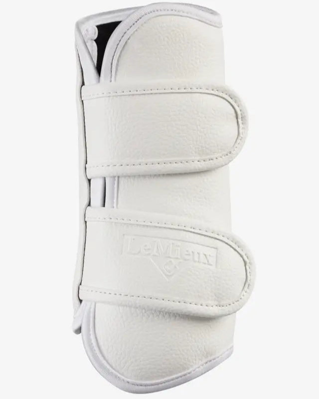 LeMieux White Schooling Boots - Horse Riding Protective Leg Gear for Schooling and Training