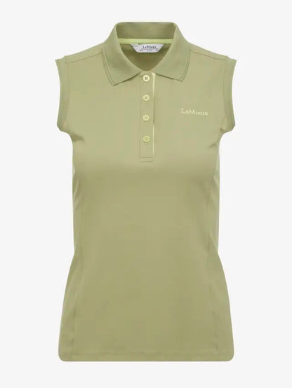 LEMIEUX Sleeveless Polo Shirt - Moss Green, Equestrian, Slim Fit. Shop Equiflair!