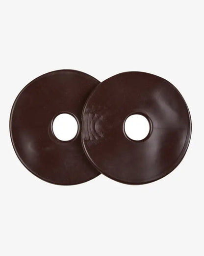 LeMieux Brown Silicone Bit Rings: Prevents chafing, fits most bits. Equestrian horse riding equipment.