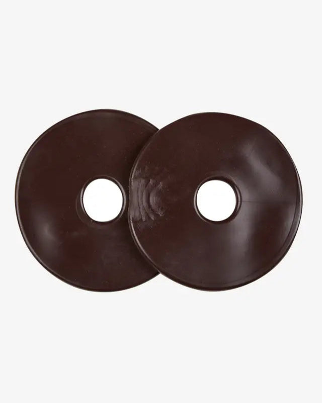 LeMieux Brown Silicone Bit Rings: Prevents chafing, fits most bits. Equestrian horse riding equipment.