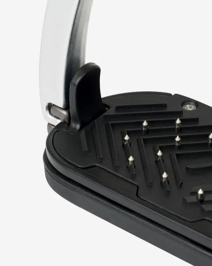 LeMieux Vector Control Stirrup close up. Safety Stirrups with Pins for Enhanced Grip, Footplate Details