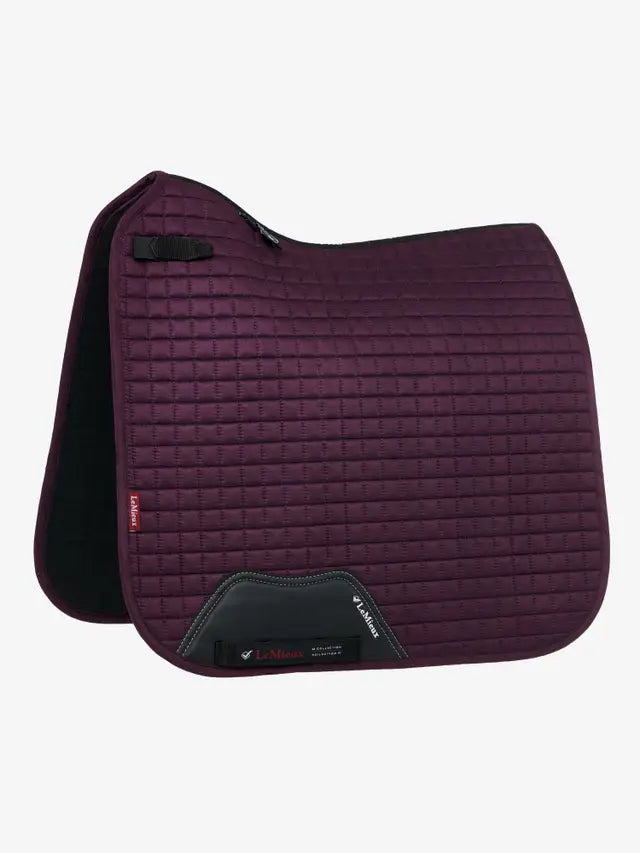LeMieux Suede Dressage Saddle Pad - Fig Color | High Wither Horse Riding Equipment