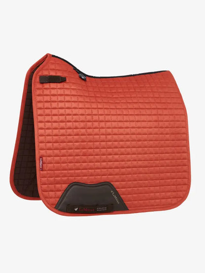 Lemieux Suede Dressage Square - Sienna Saddle Pad for Dressage, High Wither Cut, Elasticated D-ring Tabs, Comfortable & Durable