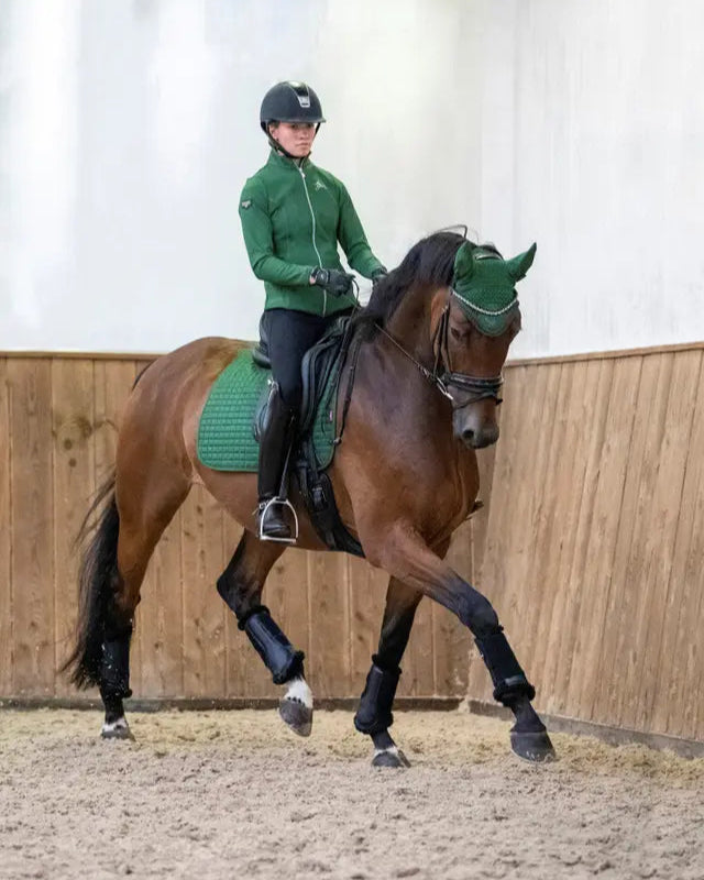 LeMieux Suede Dressage Square Hunter Green