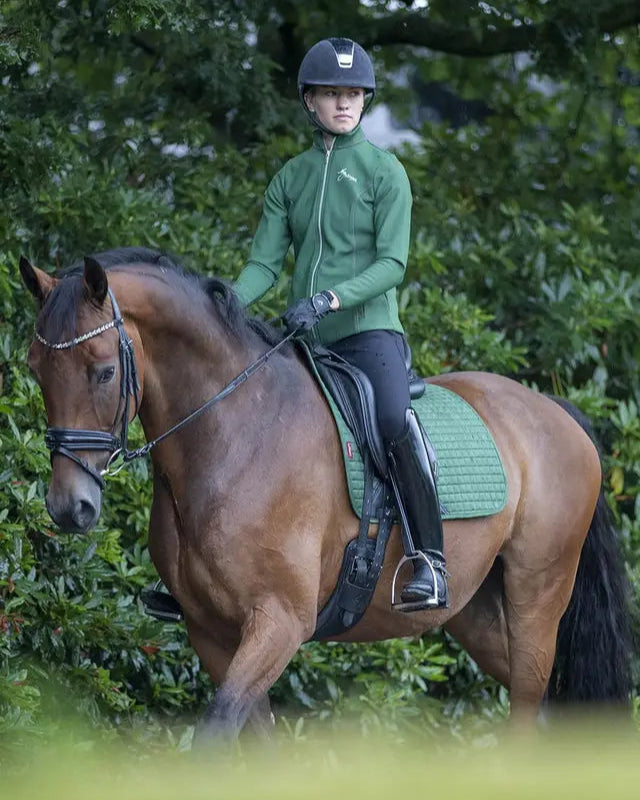 LeMieux Suede Dressage Square Hunter Green