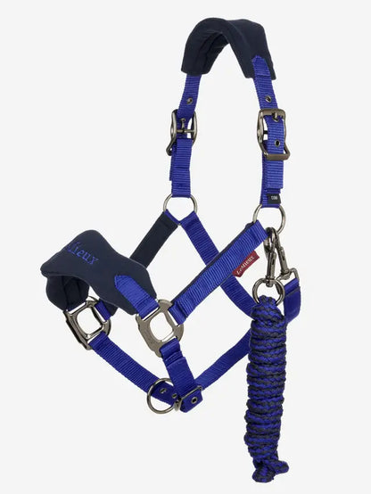 LEMIEUX VOGUE ROYAL BLUE Horse Headcollar & Leadrope | Soft Padded Equestrian Halter at Equiflair