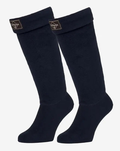 LeMieux Wellington Boot Socks Fleece Navy | Equiflair