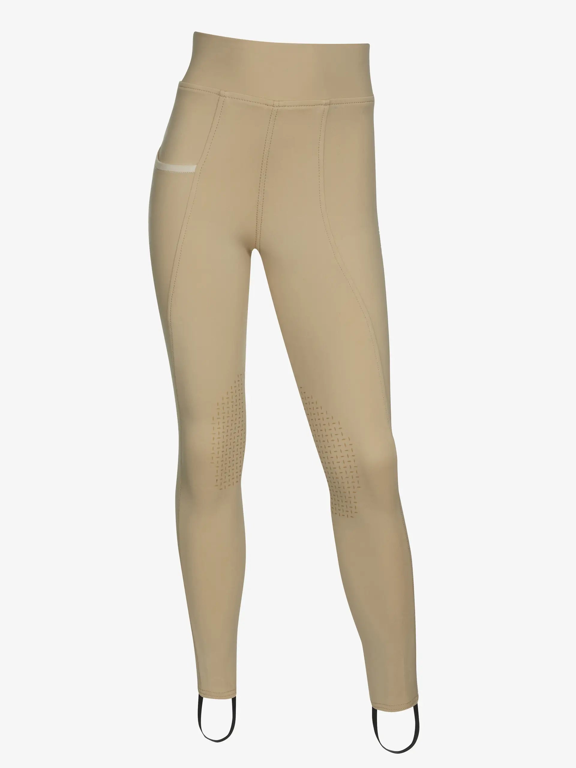 LeMieux Young Rider Beige Riding Breeches - Pull On Style, Silicone Grip, Equiflair Equestrian Apparel