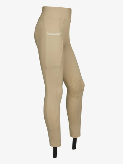 LEMIEUX Young Rider Beige Riding Breeches - Pull On Equestrian Leggings for Kids