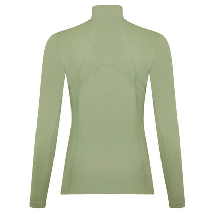LEMIEUX Mia Mesh Long Sleeve Base Layer - Thyme - Equestrian Riding Shirt