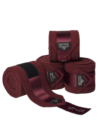 LEMIEUX LOIRE POLO BANDAGES RIOJA - Horse Leg Wraps, Rioja Burgundy Color
