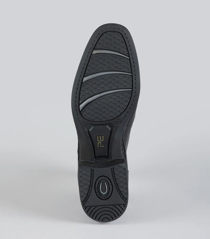 PREMIER EQUINE Black Leather Riding Boot, Paddock Boot - Sole View