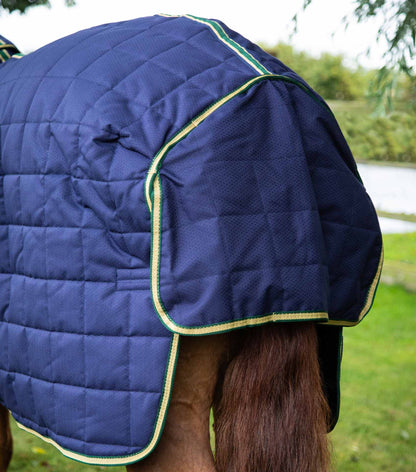 Premier Equine Lucanta 450g Stable Rug Navy with Neck Cover - Detail