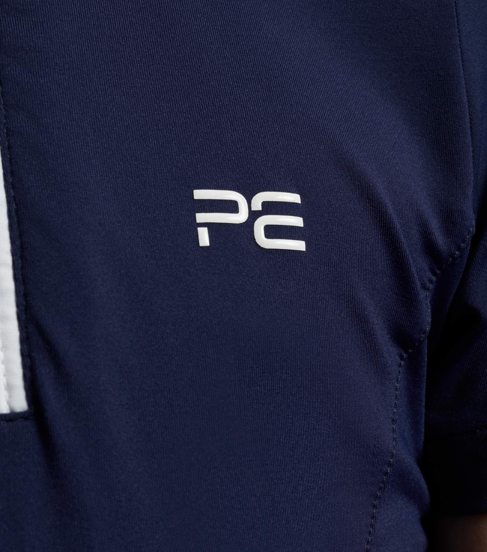 Premier Equine Maria Girls Diamanté Navy Show Shirt Logo Detail. Shop now!