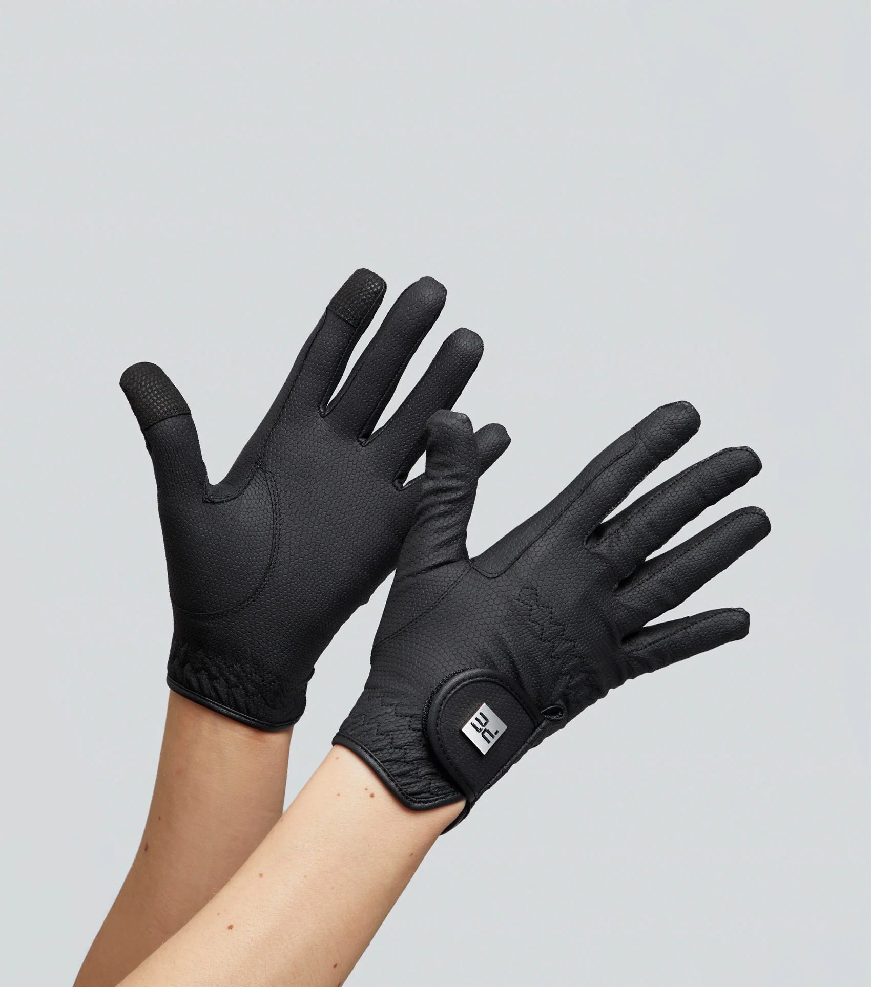 Premier Equine Metaro Junior Riding Gloves Black: Touchscreen, Reptilian Grip, Comfortable Flexion, Equestrian Gear, Equiflair