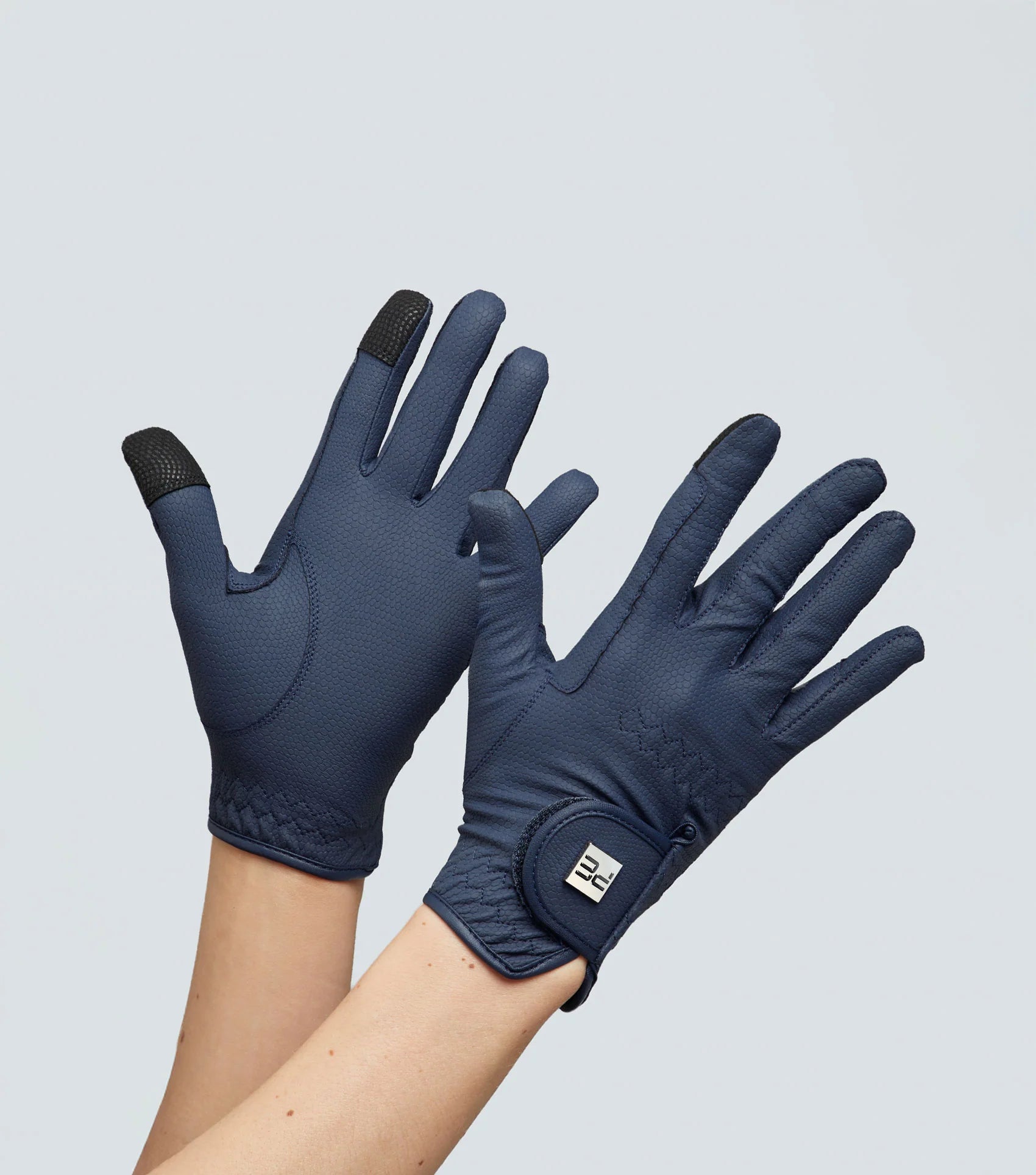 Premier Equine Metaro Junior Riding Gloves Navy: Touchscreen, Grip, Comfortable Fit - Equestrian Kids Gear