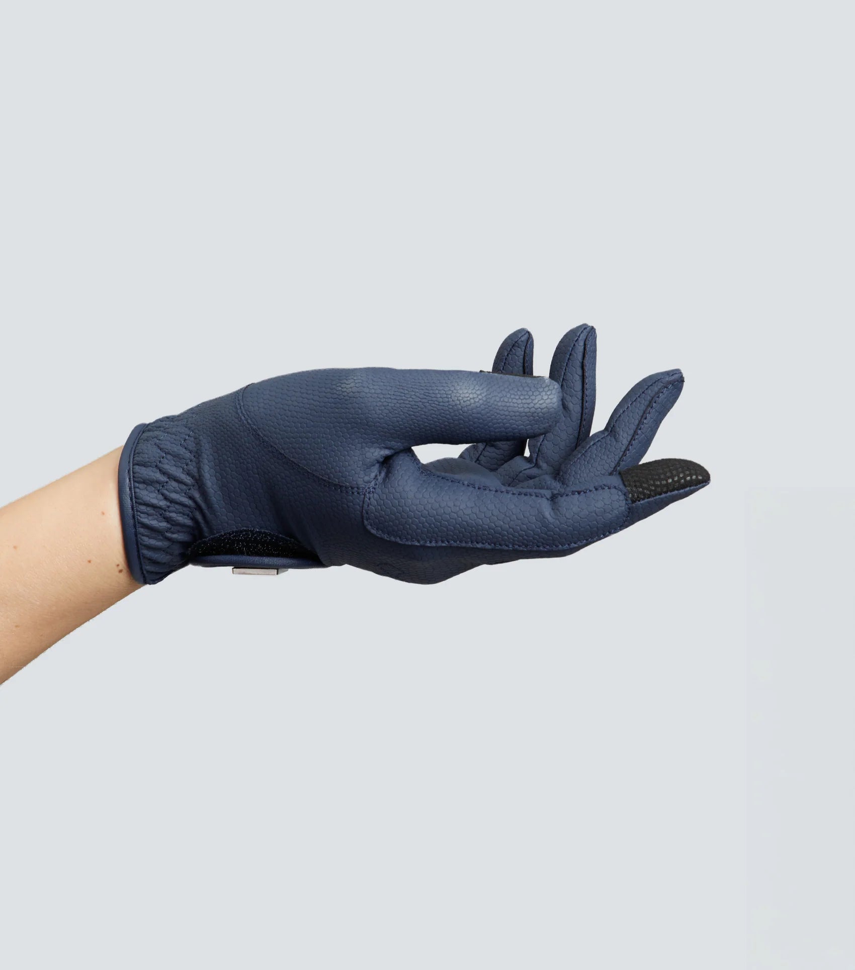 PREMIER EQUINE METARO Junior Riding Gloves Navy: Reptilian Texture for Grip, Touchscreen Friendly. #Equiflair #RidingGloves