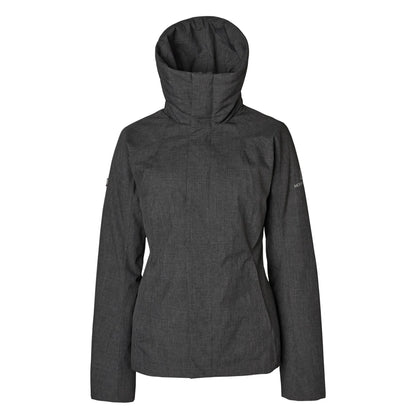 MOUNTAIN HORSE ALICIA JACKET GREY MELANGE. Equiflair - Waterproof Windproof Winter Coat with Hood and Reflective Details