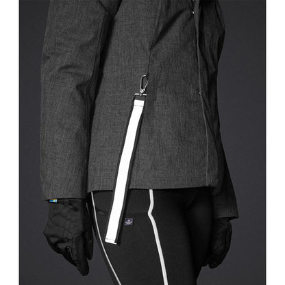 Mountain Horse Alicia Jacket Grey Melange: Waterproof Winter Riding Coat with Reflective Strap - Equiflair