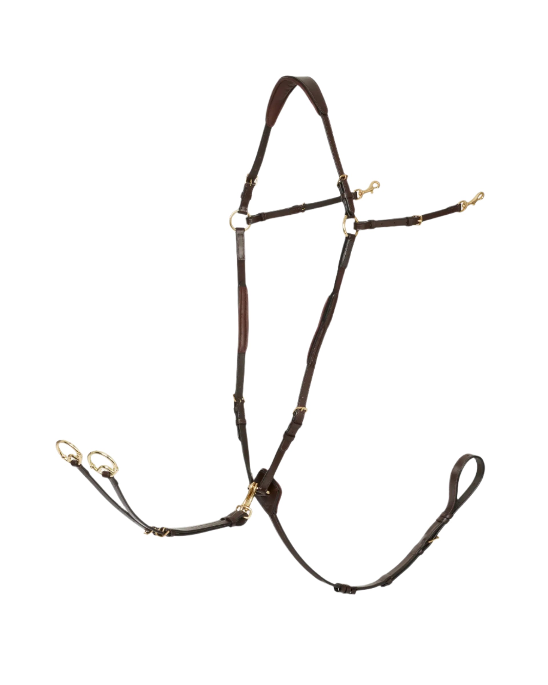 LeMieux Breastplate (D-Ring Attachment) Havana/Brass