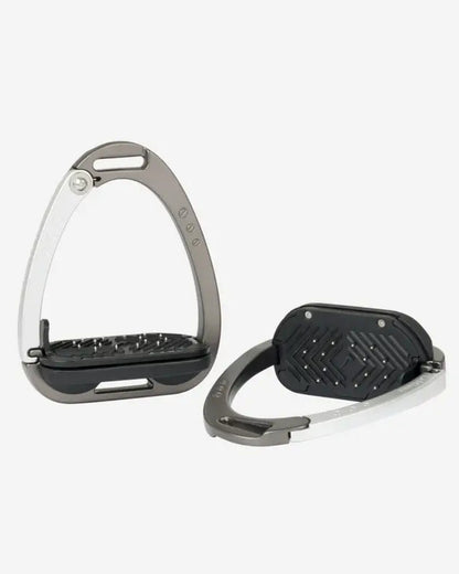 LEMIEUX VECTOR CONTROL STIRRUPS CARBON/SILVER Equestrian Safety Stirrups