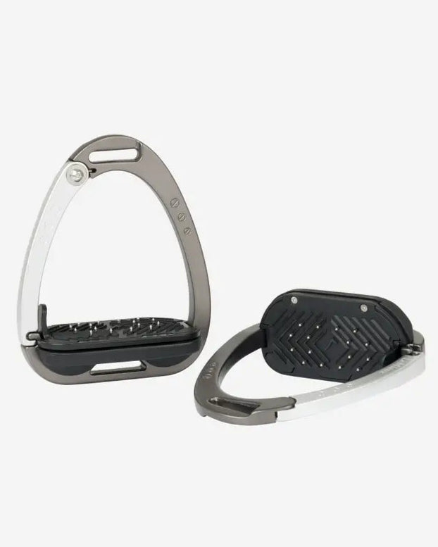 LEMIEUX VECTOR CONTROL STIRRUPS CARBON/SILVER Equestrian Safety Stirrups
