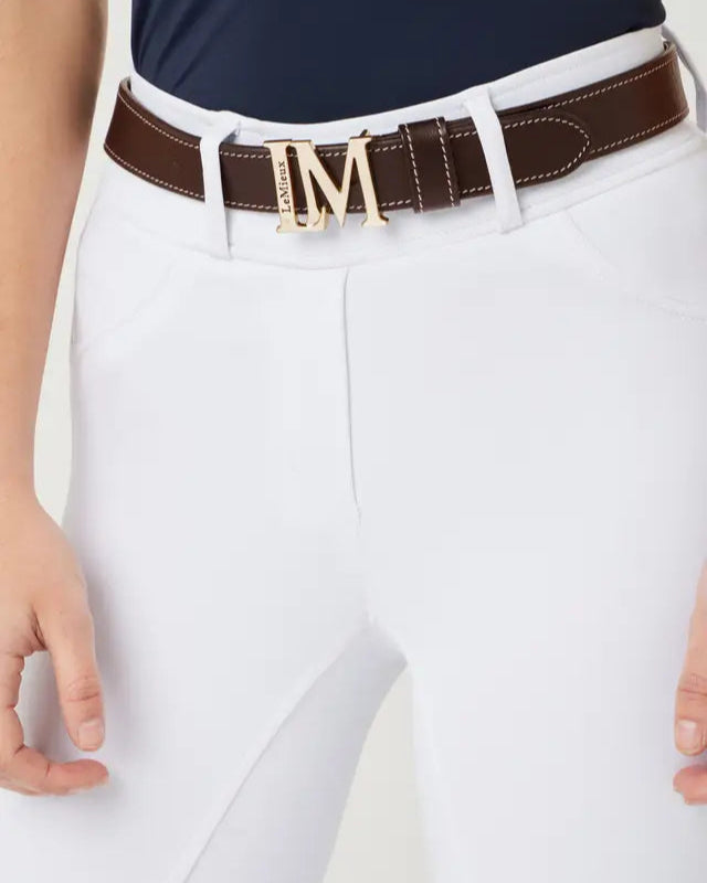 LeMieux Monogram Brown Leather Belt for Equestrian Riders | Equiflair