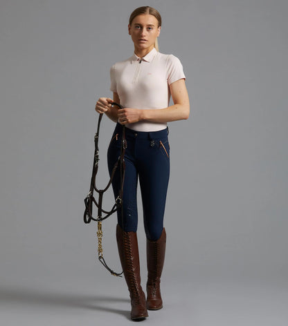Premier Equine Coco II Ladies Navy Riding Breeches with Full Gel Seat - Equiflair