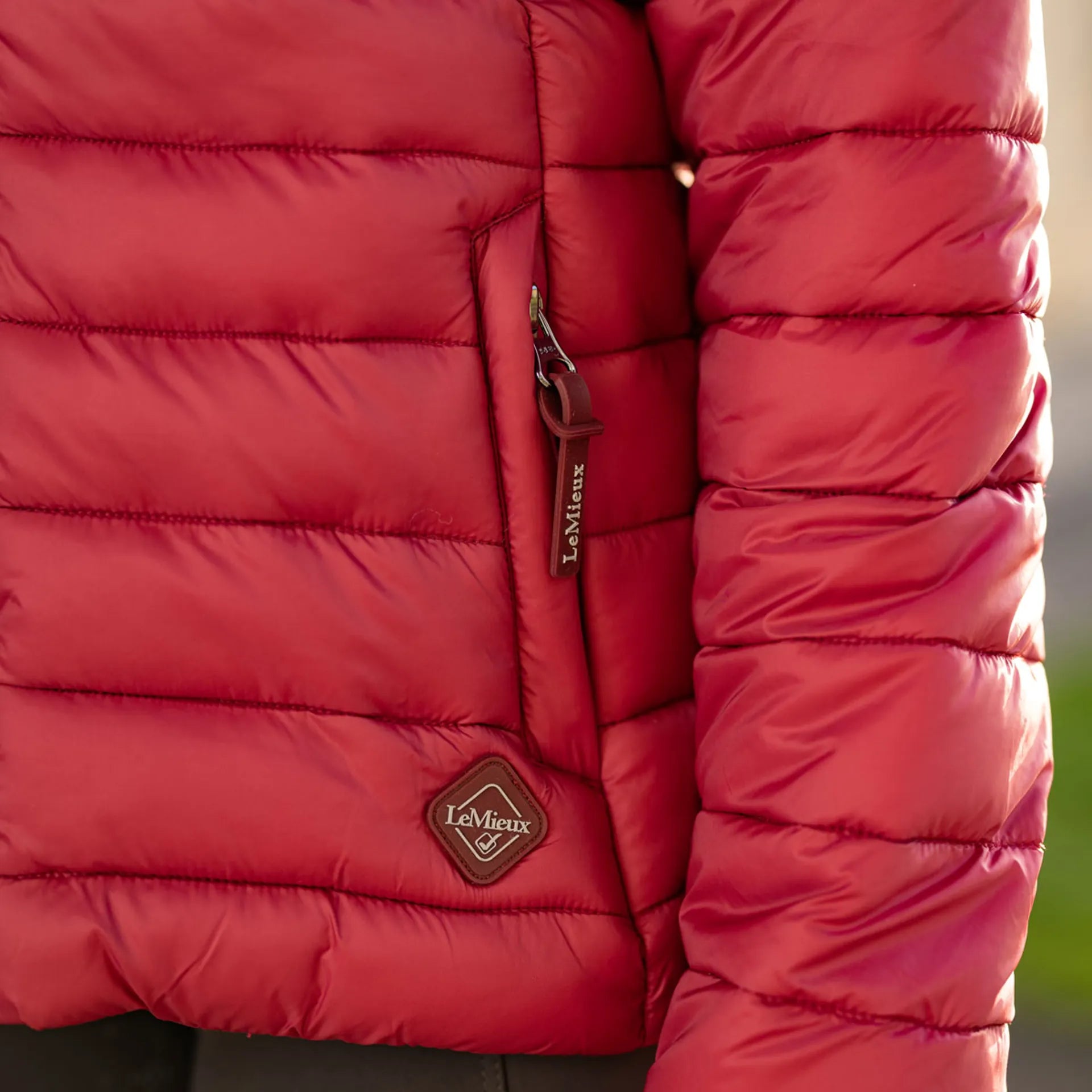 LeMieux Young Rider Milly Puffer Jacket Ember - Equiflair Equestrian Apparel for Kids, Water Resistant, Warm Quilted Coat